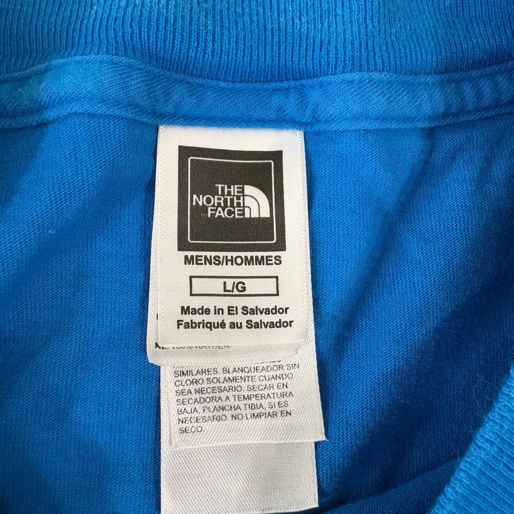 The‎ North Face T-Shirt Mens Large Blue Half Dome Graphic Short Sleeve Cotton